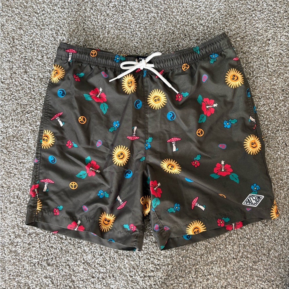 PacSun Multicolor Graphic Swim Shorts